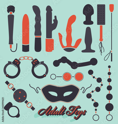 Vector Set: Adult Sex Toys Silhouettes