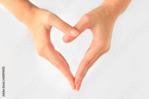 heart shape made of two hand