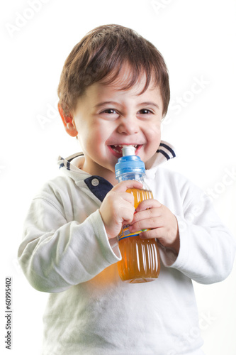 child isolated on white