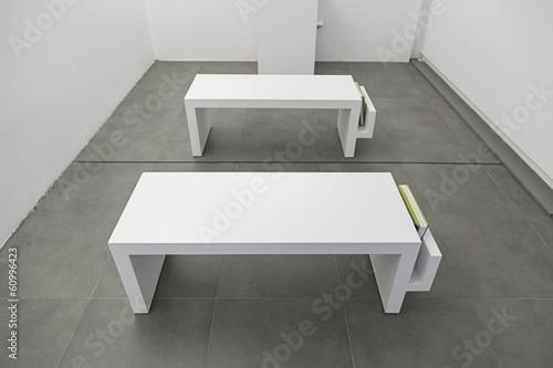 White benches museum