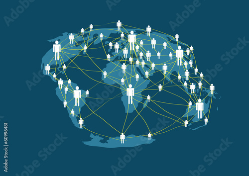 Social Media Network Circles Vector