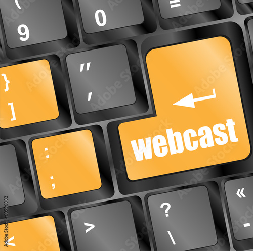 keyboard key with webcast web button