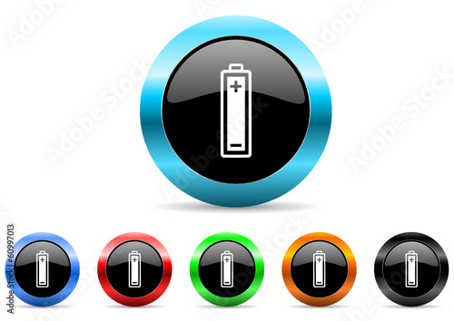 battery icon vector set