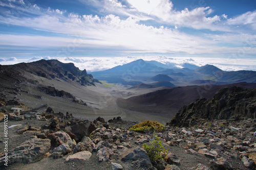 Caldera of the Haleakala volcano in Maui island