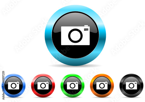 camera icon vector set
