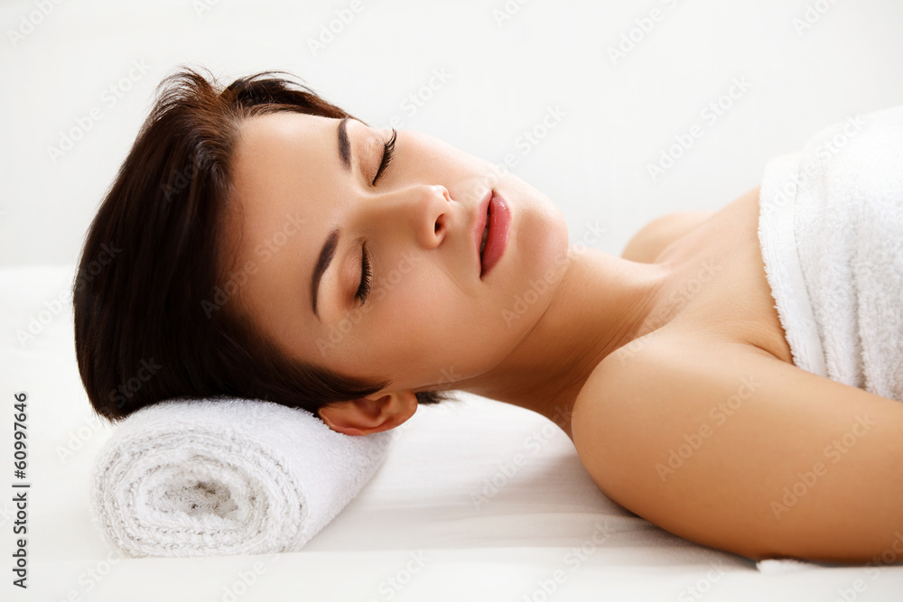 Spa Woman. Beautiful Woman Relaxing in Spa Salon. Spa Woman. Beautiful Woman Relaxing in Spa Salon.