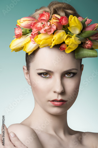 Fototapeta Naklejka Na Ścianę i Meble -  beauty spring female portrait