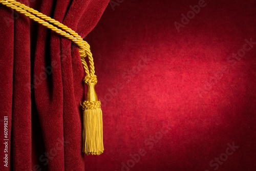 Red theatre curtain