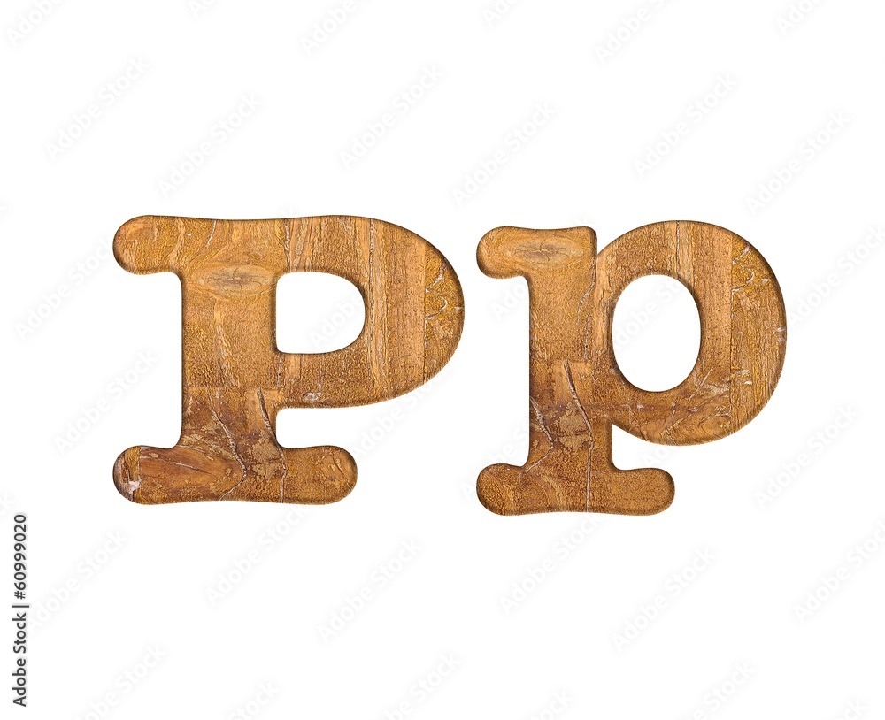 Fototapeta premium Letter P wooden.