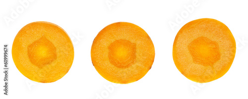 Round slices of carrots