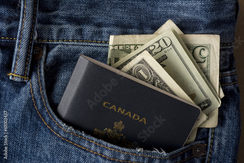 Canadian Ready to Travel with Passport and Cash