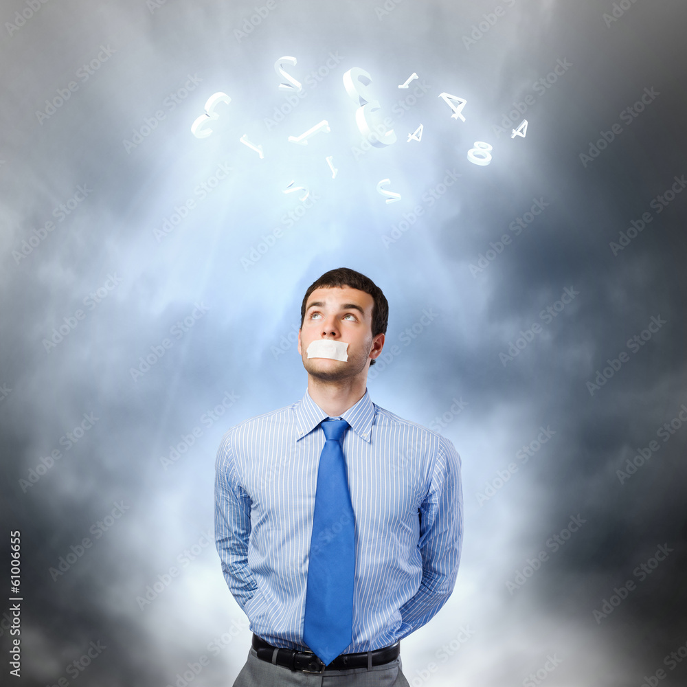 Speechless businessman Speechless businessman