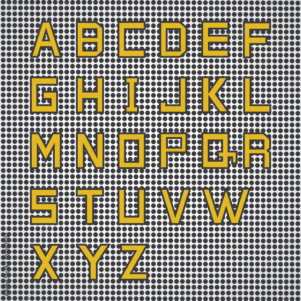 retro font set retro font set