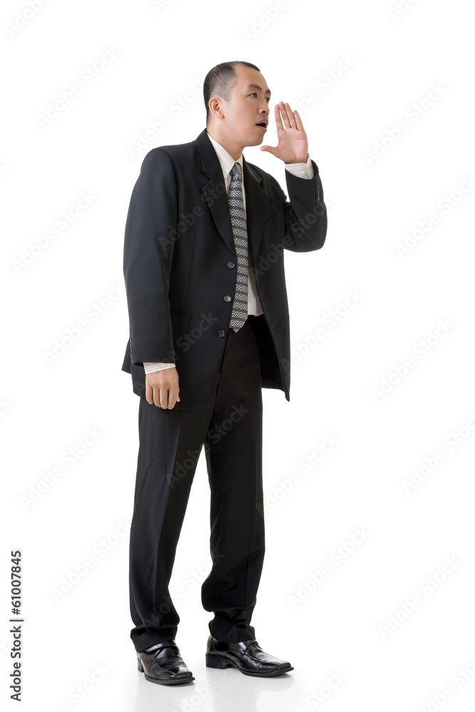 Mature Asian business man talk Mature Asian business man talk