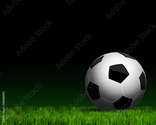 soccer ball on grass close up © kgbobo
