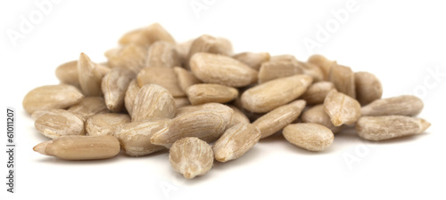 Fotografie Sunflower seeds isolated on white background