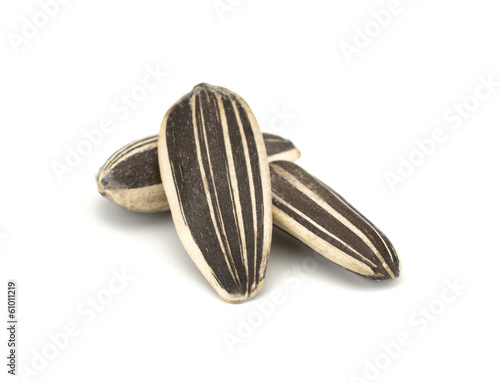 Fotografia Sunflower seeds isolated on white background