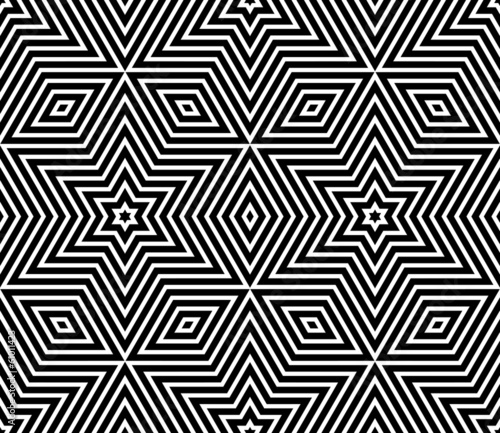 Seamless geometric texture. Stars pattern.
