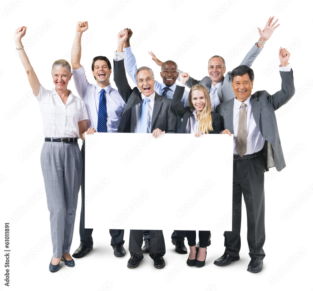 Multi-ethnic Group of Business People Celebrating Multi-ethnic Group of Business People Celebrating