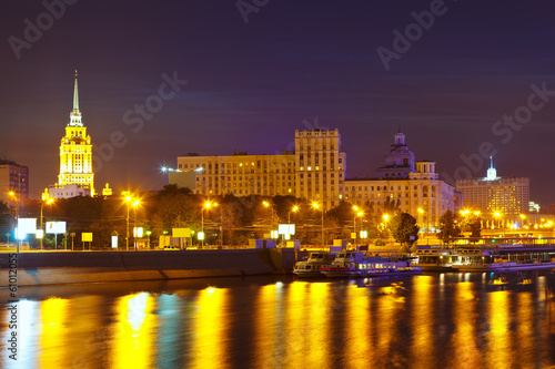 View of Moscow in summer night