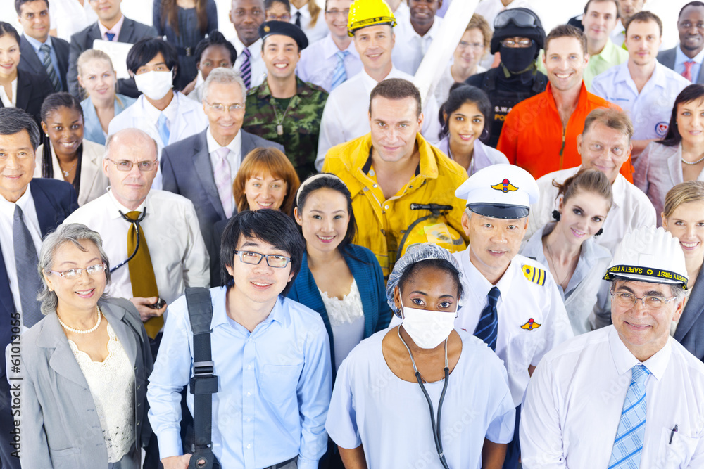 Diverse People with Professional Occupations Diverse People with Professional Occupations