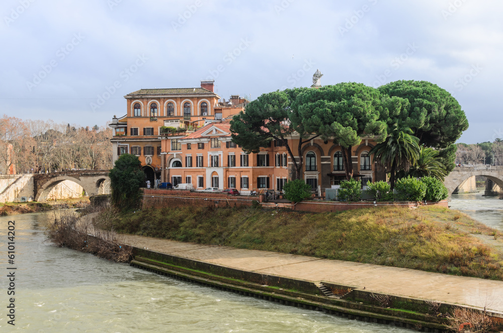 Fototapeta premium Tiber Island Rome