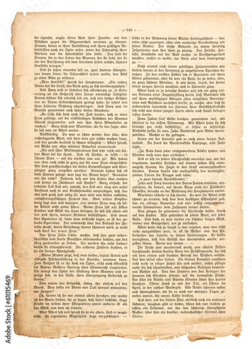 Fototapeta grunge page of undefined antique book with german text