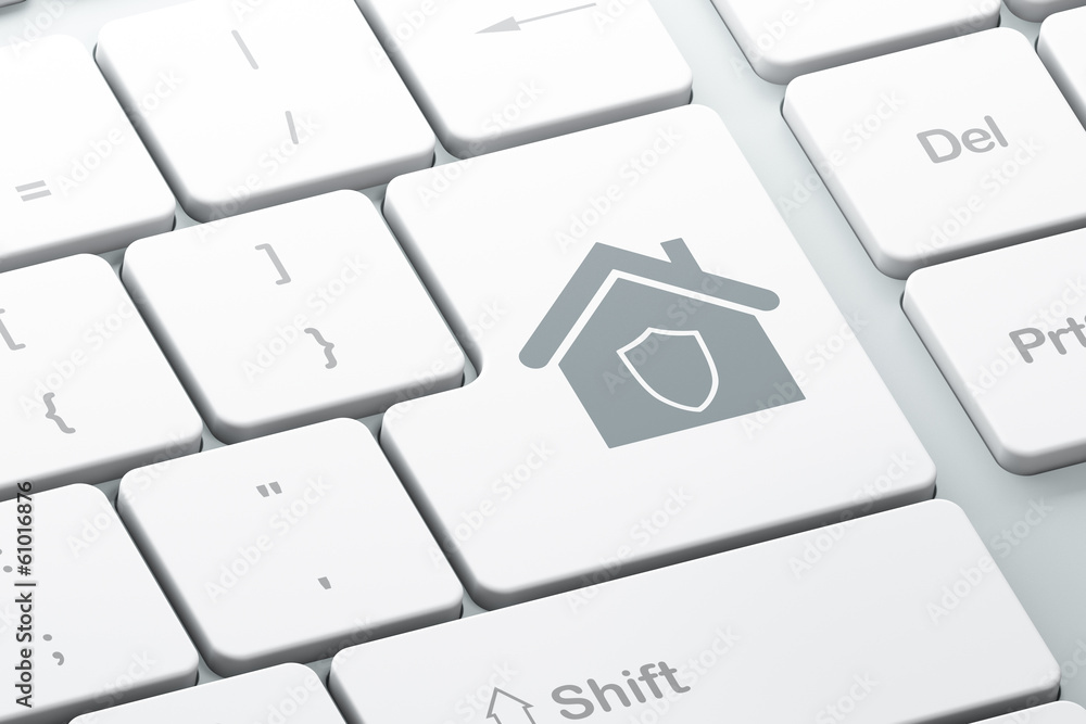 Business concept: Home on computer keyboard background Business concept: Home on computer keyboard background
