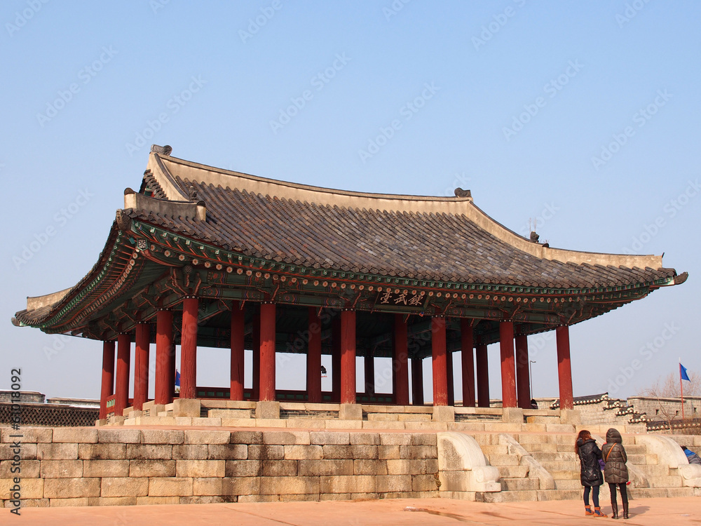 Dongjangdae of Hwaseong Fortress in Suwon, South Korea Dongjangdae of Hwaseong Fortress in Suwon, South Korea