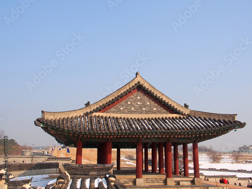 Dongjangdae of Hwaseong Fortress in Suwon, South Korea © Takashi Images