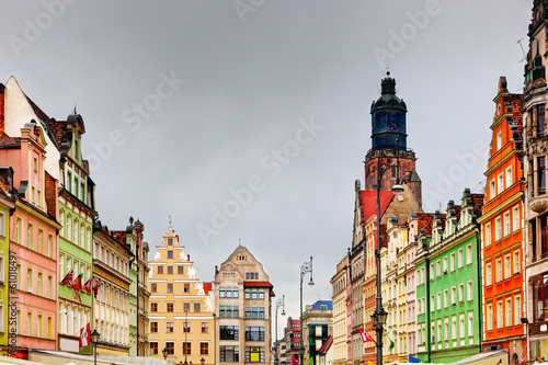 Wroclaw, Poland in Silesia region. The market square