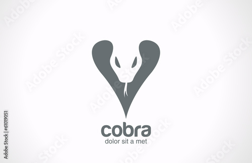 Logo Cobra snake silhouette vector icon design. Wild reptile