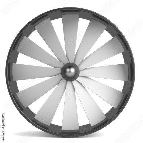 realistic 3d render of large fan