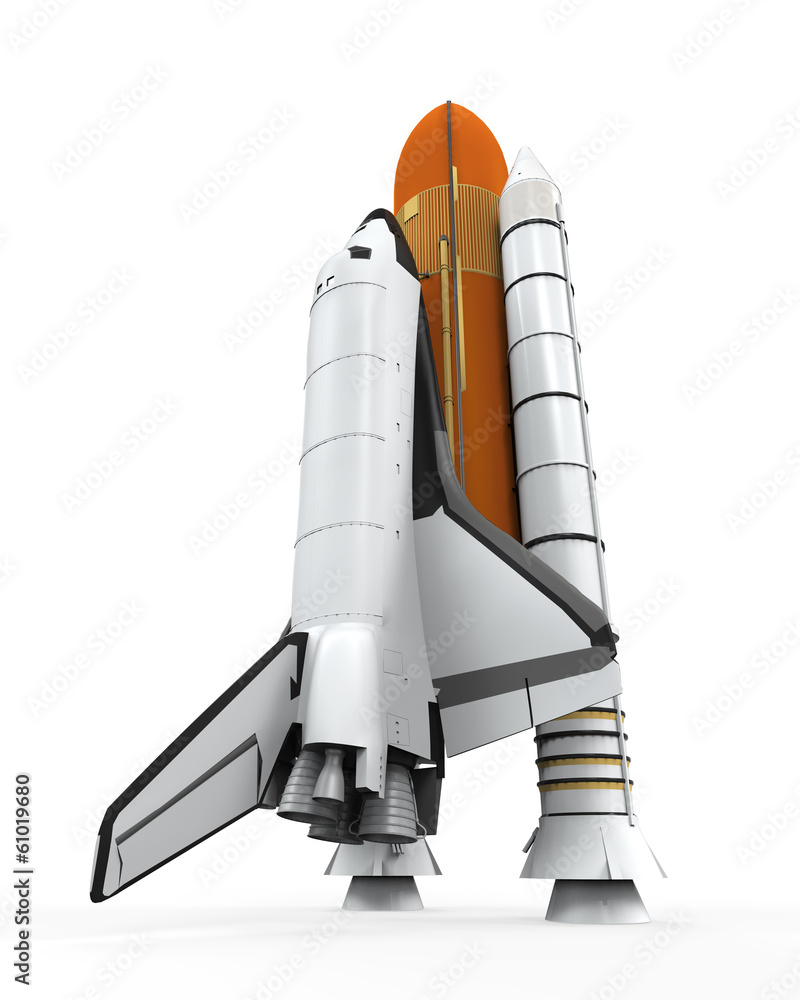 Fototapeta premium Space Shuttle Isolated