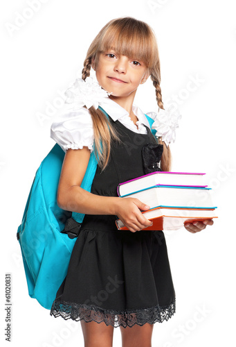 Girl with books