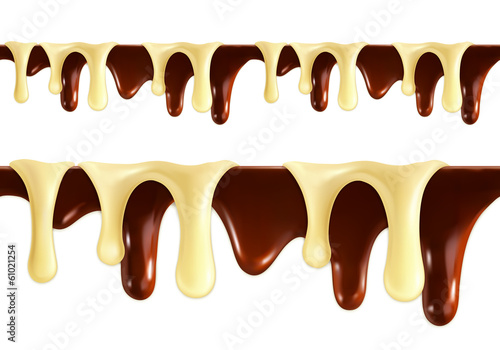 Melted chocolate seamless vector