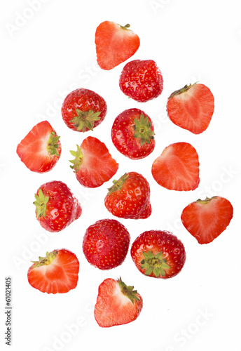 Fototapeta Naklejka Na Ścianę i Meble -  Fresh strawberry isolated on the white