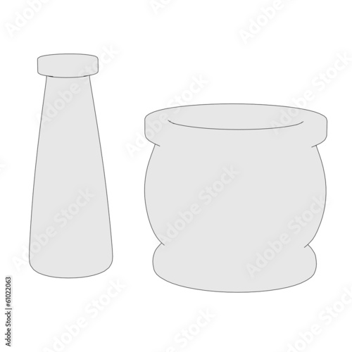 фотографія cartoon image of mortar with smasher
