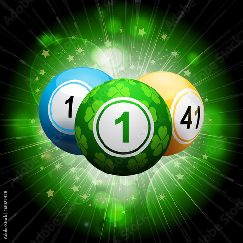 lucky clover bingo ball explosion on green2
