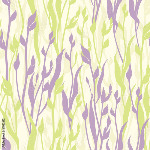Floral seamless pattern. Abstract Leaves Background Texture. © Terriana
