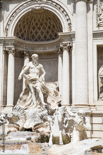 Statues at Trevi Fountain