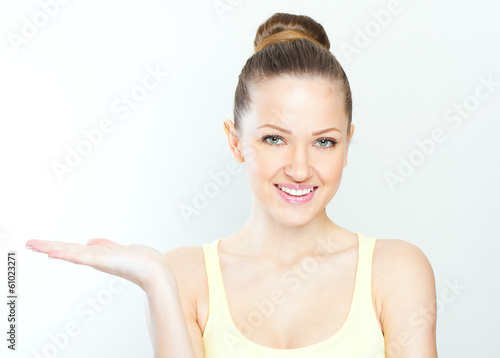 Wallpaper Mural Portrait Of Young Smiling Beautiful Woman Torontodigital.ca