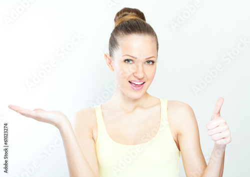 Wallpaper Mural Portrait Of Young Smiling Beautiful Woman Torontodigital.ca