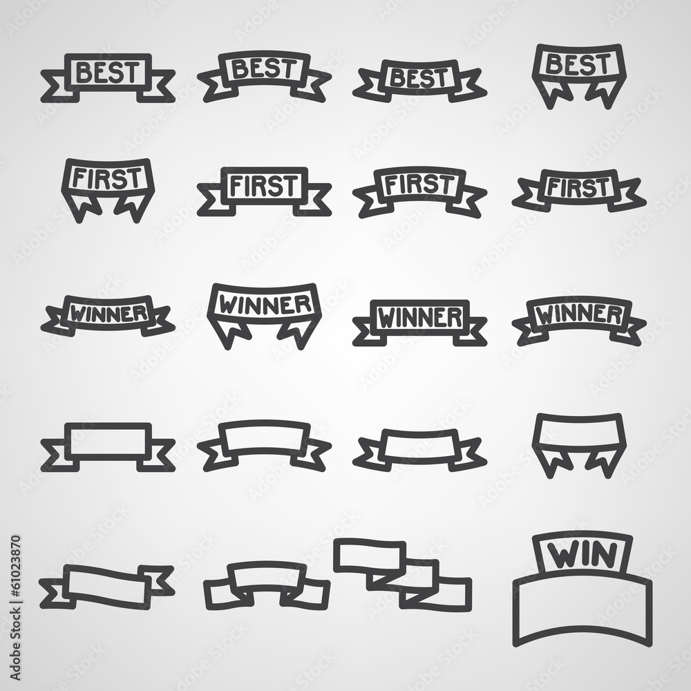 trophy and awards icons set trophy and awards icons set