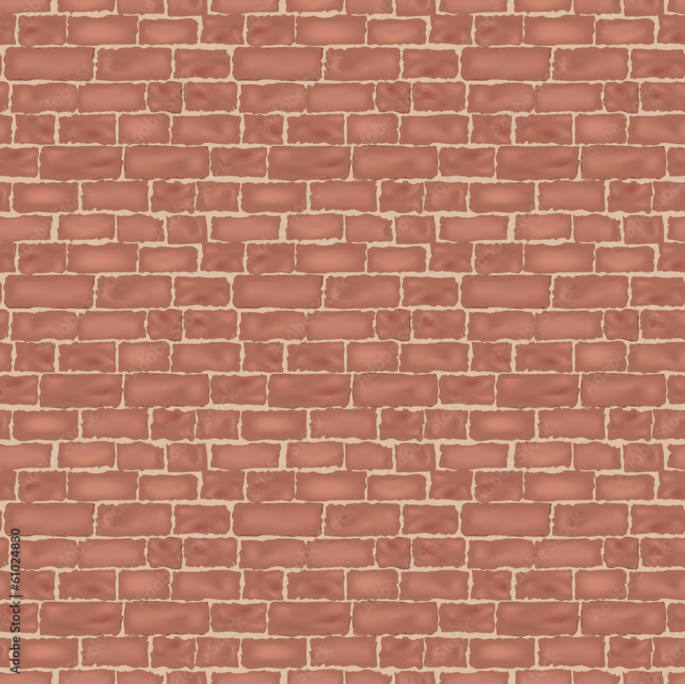 Obraz premium brick wall texture. seamless vector background.