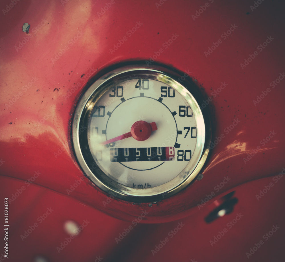 Obraz premium Retro Style Scooter Speedometer