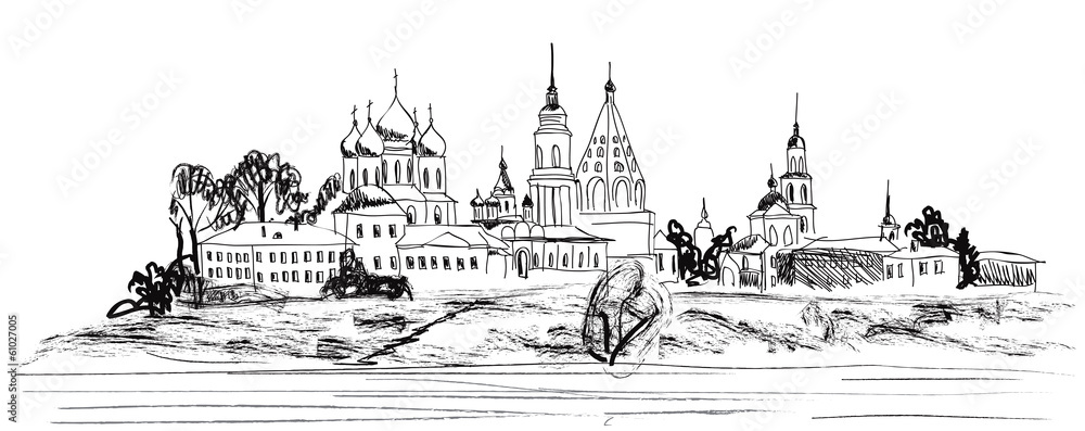 View of Kolomna town. The Golden Ring of Russia. View of Kolomna town. The Golden Ring of Russia.