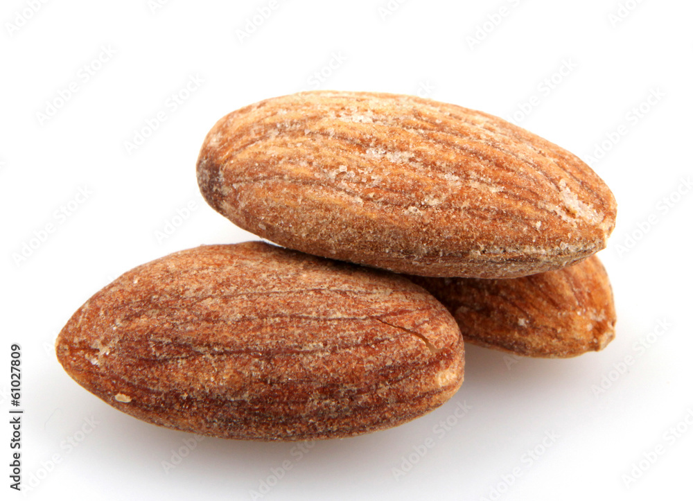 Almonds Isolated On White