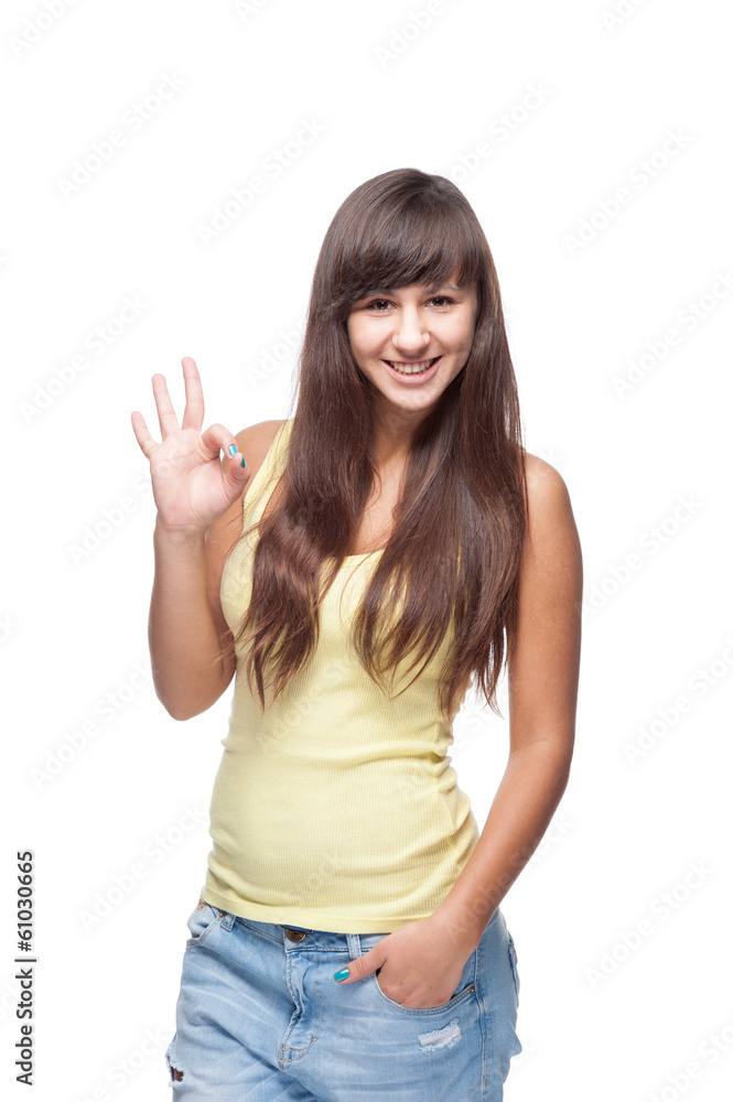 casual cheerful girl