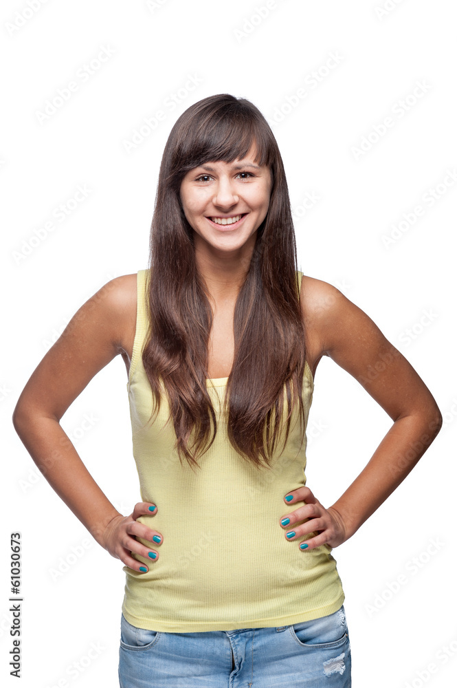 casual cheerful girl casual cheerful girl